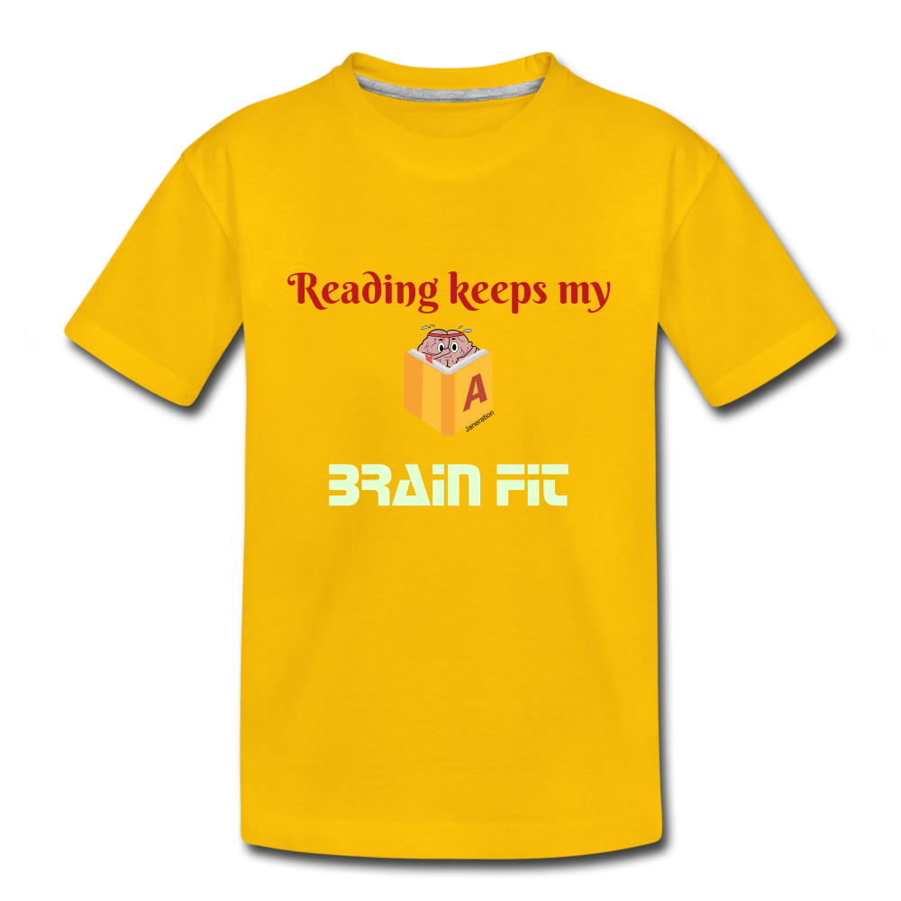 Kids' Premium Reading T-Shirt - sun yellow