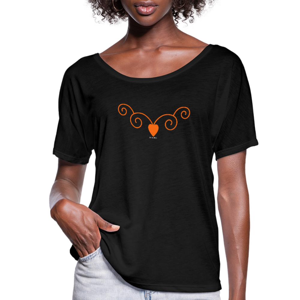 Women’s Flowy T-Shirt - black