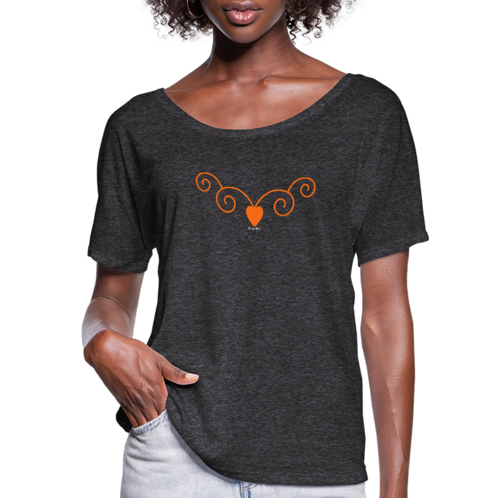 Women’s Flowy T-Shirt - charcoal gray