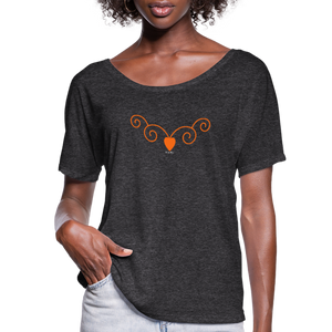 Women’s Flowy T-Shirt - charcoal gray