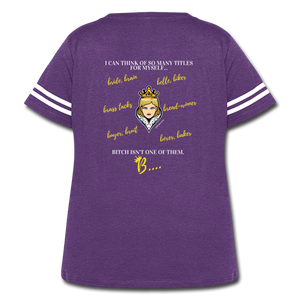 Women's Curvy Vintage Sport T-Shirt - vintage purple/white