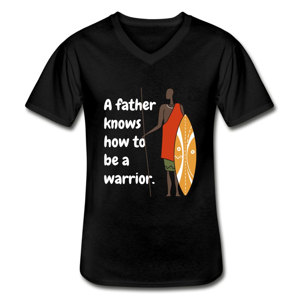 Men's V-Neck Warrior T-Shirt - black