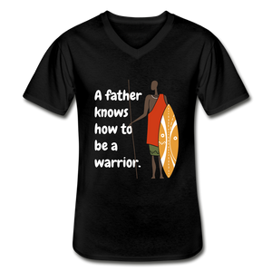 Men's V-Neck Warrior T-Shirt - black