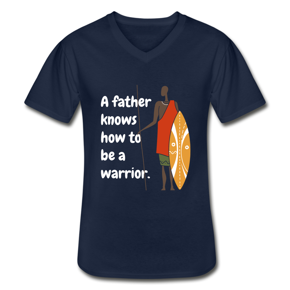 Men's V-Neck Warrior T-Shirt - navy