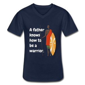 Men's V-Neck Warrior T-Shirt - navy