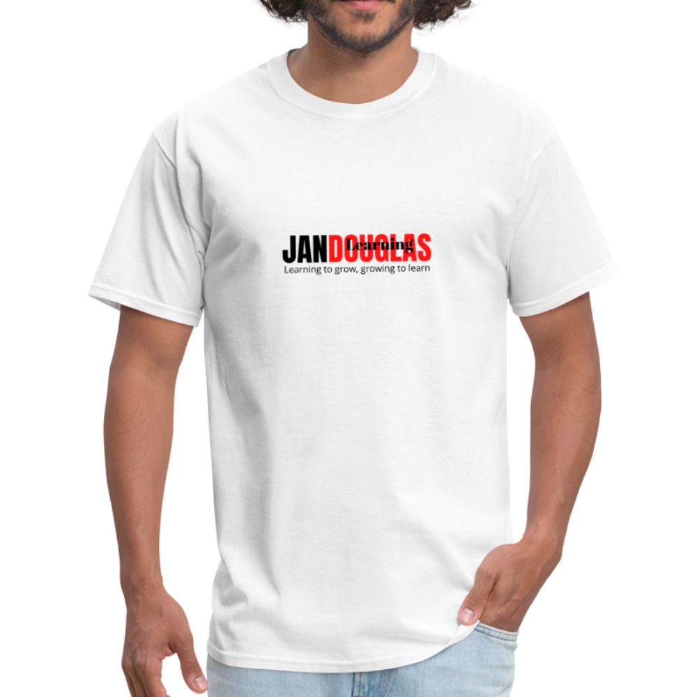 Jandouglas Learning Branded T-Shirt for Men - white