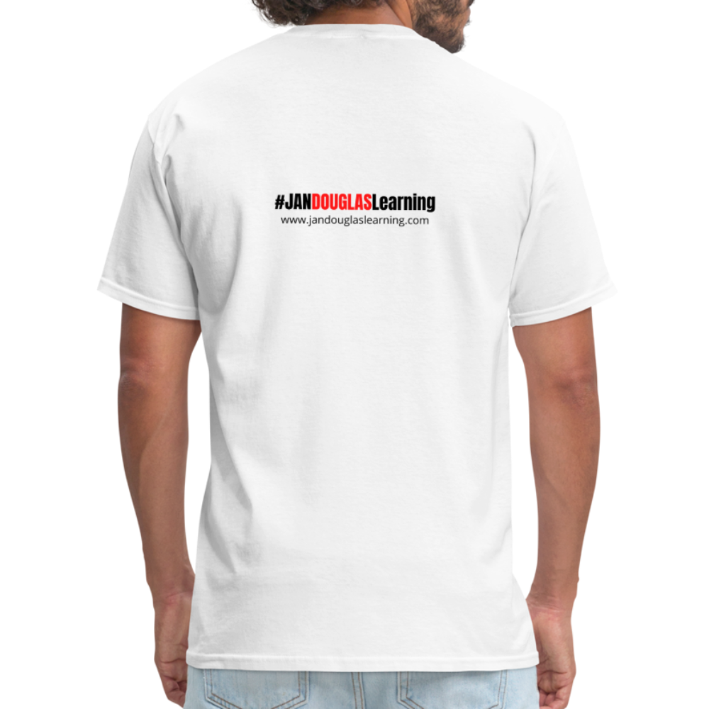 Jandouglas Learning Branded T-Shirt for Men - white