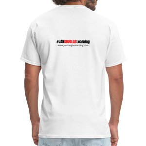 Jandouglas Learning Branded T-Shirt for Men - white