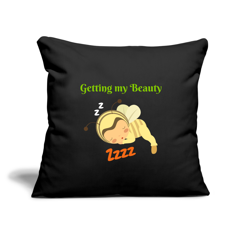 Reading Throw Pillow Cover - black