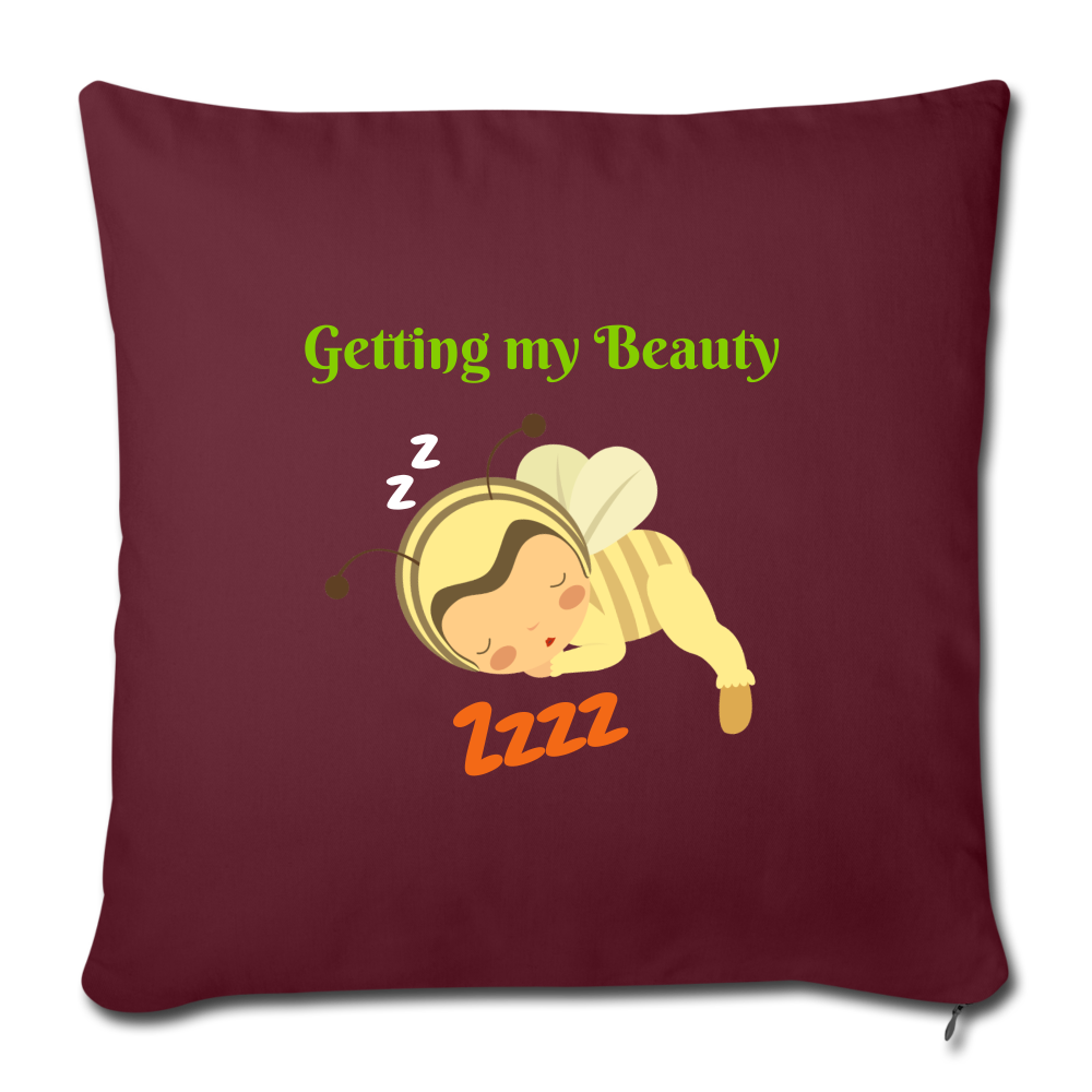 Reading Throw Pillow Cover - burgundy
