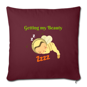 Reading Throw Pillow Cover - burgundy