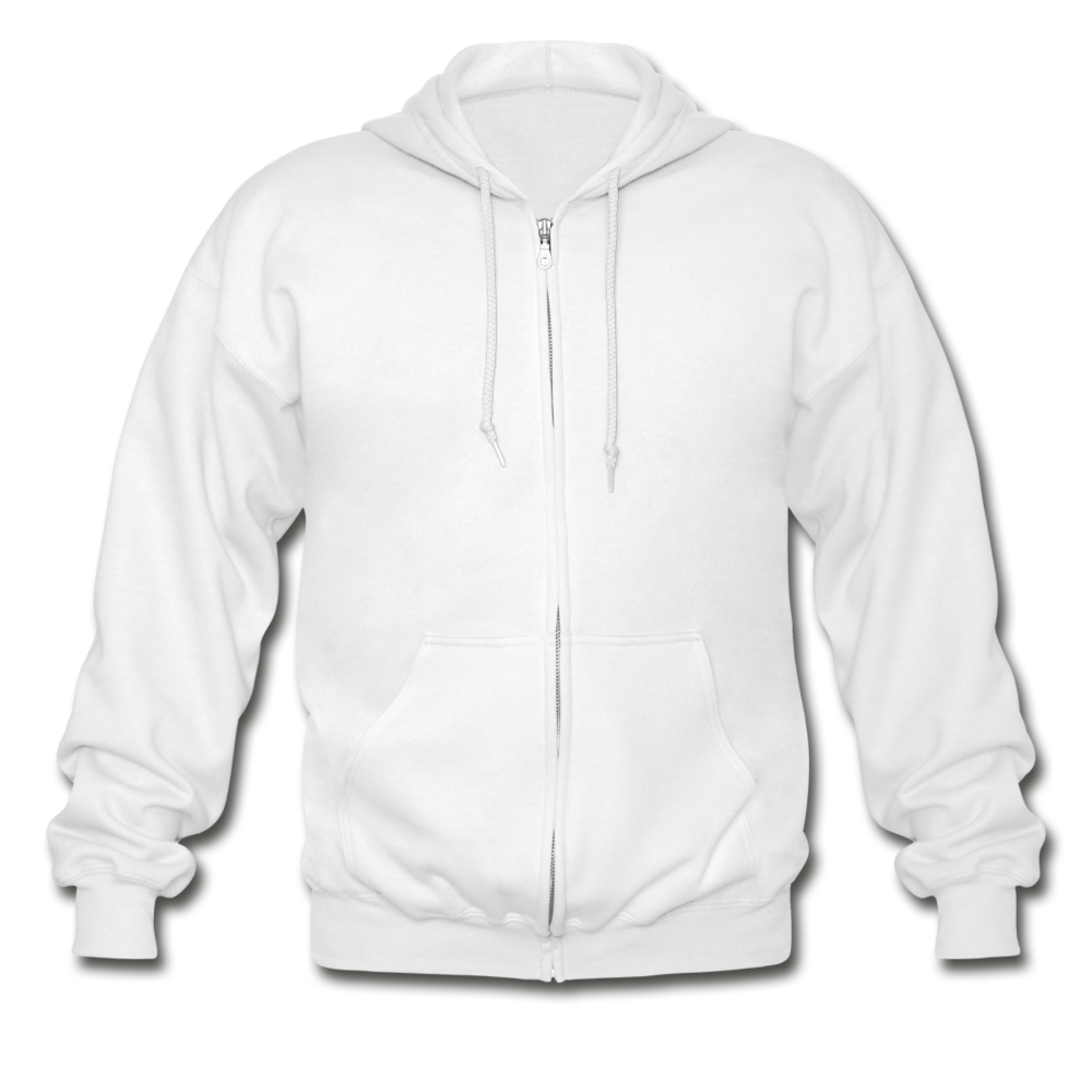 Gildan Heavy Blend Adult Zip Hoodie - white