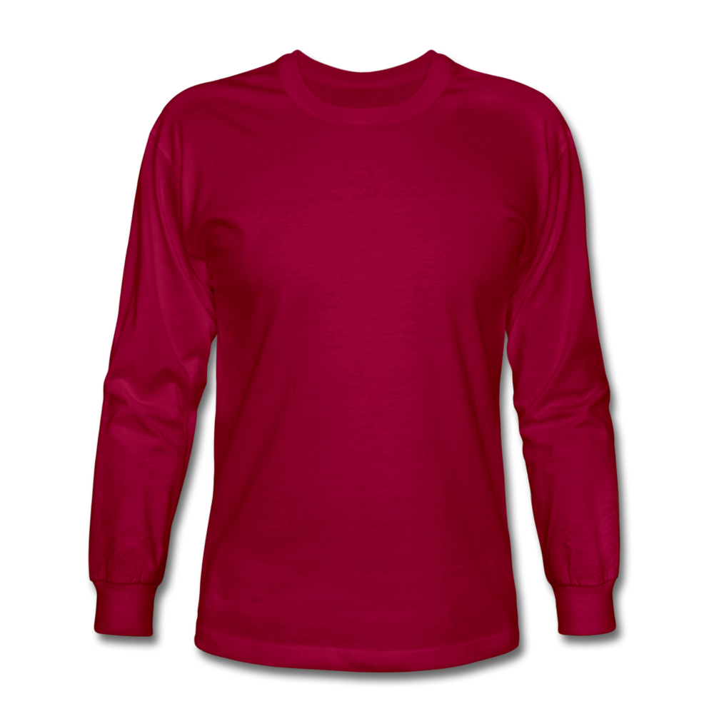 Men's Long Sleeve T-Shirt - dark red