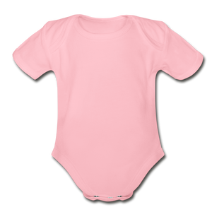 Organic Short Sleeve Baby Bodysuit - light pink